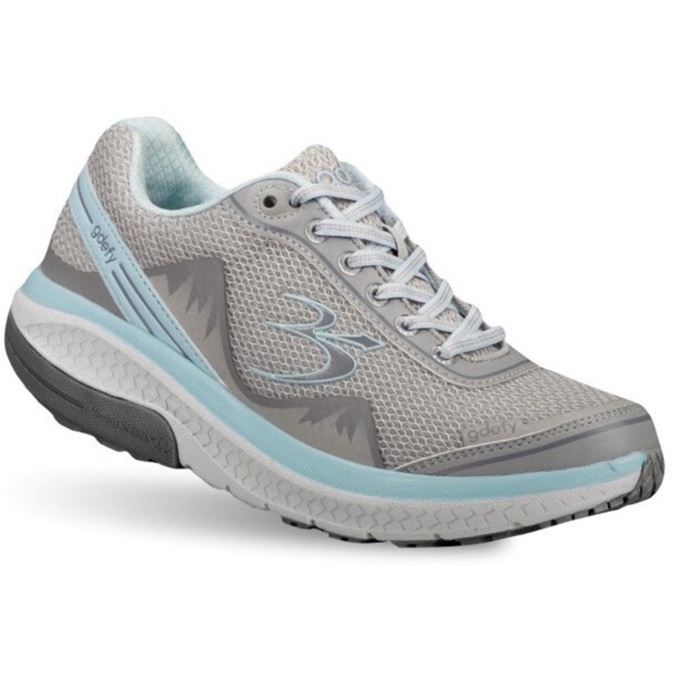 Gravity Defeyer Sneaker Womens 7.5 Medium Aqua Blue‎ Gray Arch Support Shoe New